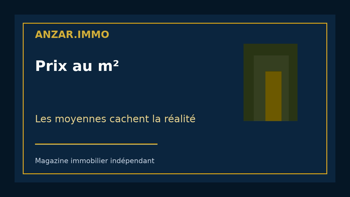 Prix au m² — illustration éditoriale Anzar.immo
