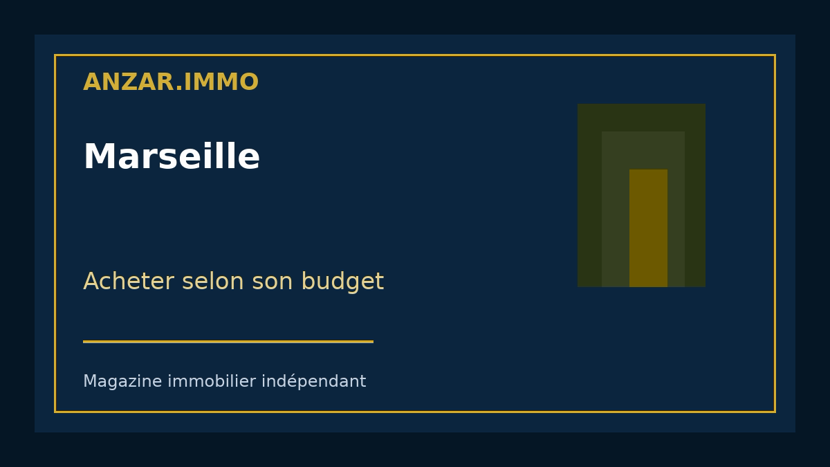 Marseille — illustration éditoriale Anzar.immo
