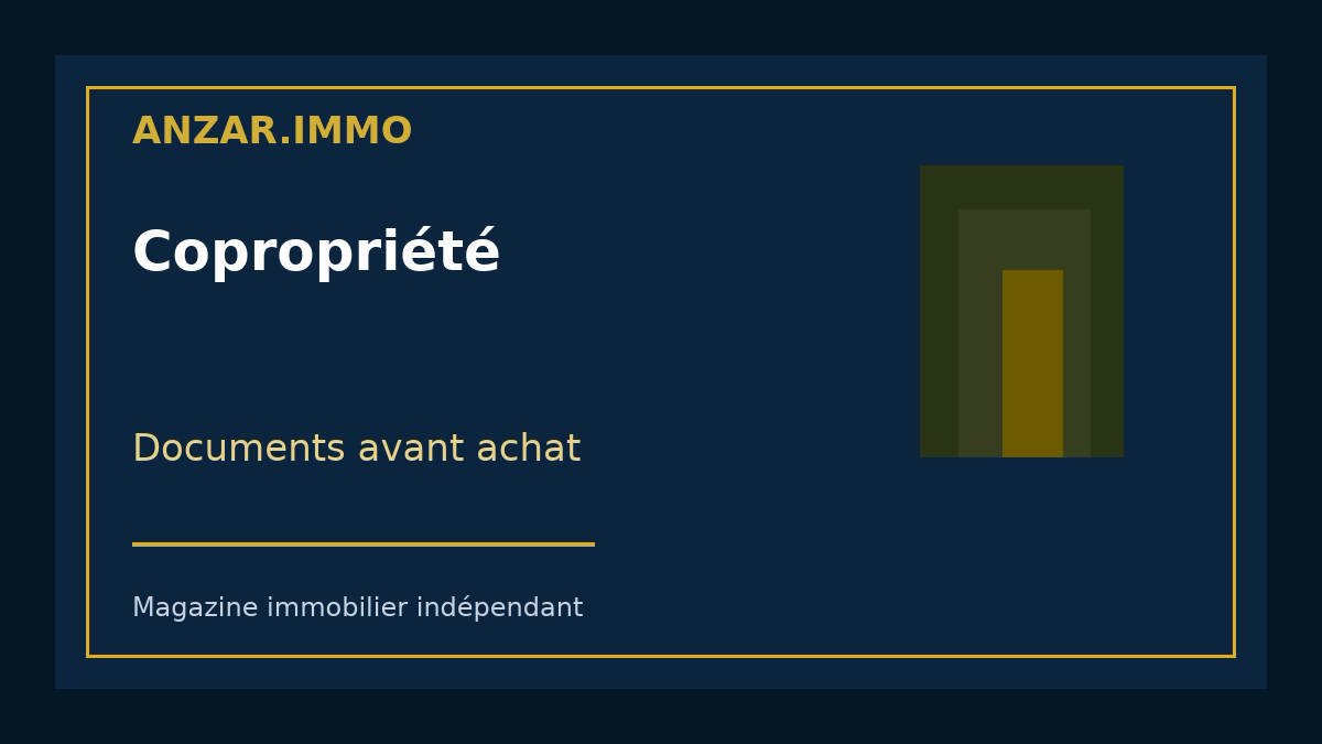 Copropriété — illustration éditoriale Anzar.immo