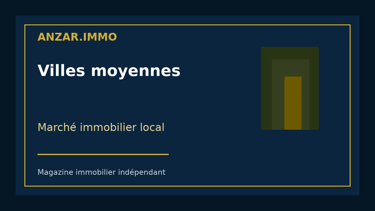 Villes moyennes — illustration éditoriale Anzar.immo