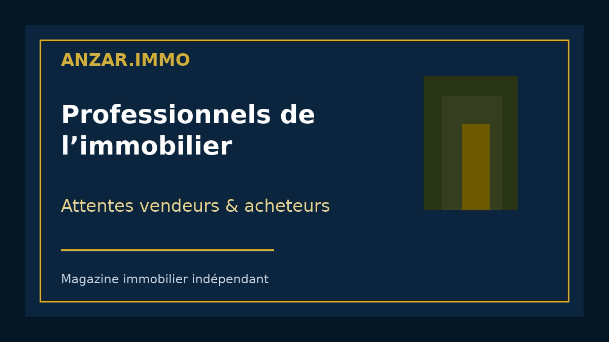Professionnels de l’immobilier — illustration éditoriale Anzar.immo